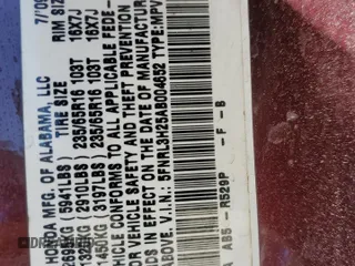 2010 Honda Odyssey LX z VIN 5FNRL3H25AB004652, wystawiony jako Copart lot #54923025 z przebiegiem 335 312 mil mil oraz Szkoda całkowita • Salvage title. Historia ofert i sprzedaży dostępna na DreamBid. Obrazek 13.
