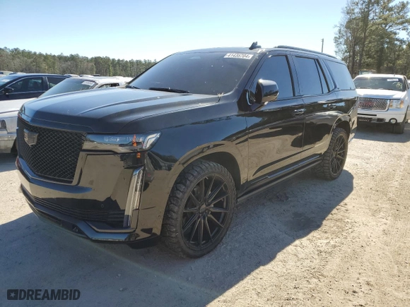 2021 Cadillac Escalade Sport Platinum with VIN 1GYS4GKL6MR380454, listed as a Copart auction lot 41435704 with 41,875 mi miles and Salvage Title. Bid and sale history available at carsss.com. Image 1.