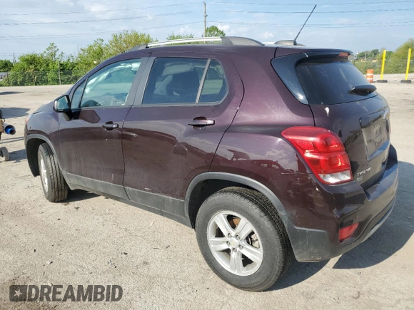 2022 Chevrolet Trax LT with VIN KL7CJPSM0NB527838, listed as a Copart auction lot 56217825 with 65,951 mi miles and Salvage title. Bid and sale history available at DreamBid. Image 2.