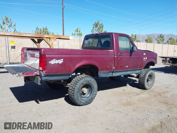 1996 Ford F-150 with VIN 1FTEF14H4TLA40692, listed as a IAAI auction lot 41879207 with 190,355 mi miles. Bid and sale history available at carsss.com. Image 4.