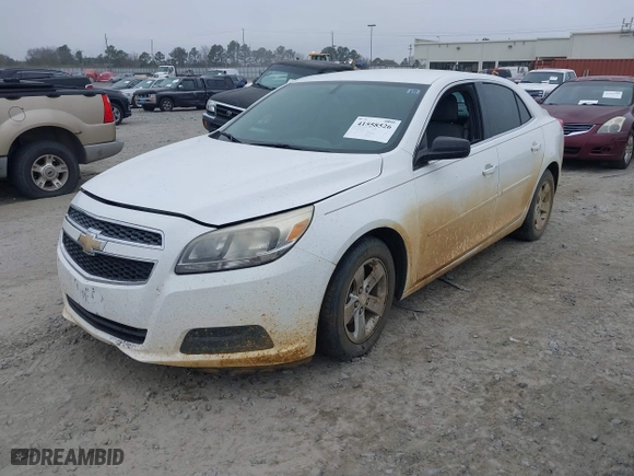 2013 Chevrolet Malibu LS with VIN 1G11B5SA3DF297391, listed as a IAAI auction lot 41558526 with 155,538 mi miles. Bid and sale history available at carsss.com. Image 2.