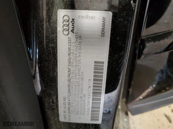 2003 Audi A4 3.0L with VIN WAULT68E93A178119, listed as a Copart auction lot 85932894 with 106,386 mi miles and Salvage Title. Bid and sale history available at carsss.com. Image 13.