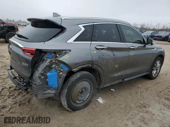 2021 Infiniti QX50 Essential с VIN 3PCAJ5CA0MF123145, выставлен на аукционе Copart как лот 46046815 с пробегом 54 634 миль миль и Списание • Salvage title. История ставок и продаж доступна на DreamBid. Изображение 3.