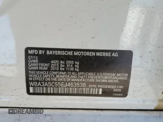 2014 BMW 3 Series 328i with VIN WBA3A5C55EJ463538, listed as a Copart auction lot 45796435 with 161,512 mi miles and Clean title. Bid and sale history available at DreamBid. Image 12.