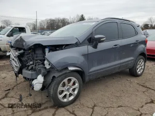 2022 Ford EcoSport SE with VIN MAJ6S3GL7NC470205, listed as a Copart auction lot 44866585 with 8,726 mi miles and Salvage Title. Bid and sale history available at carsss.com. Image 1.