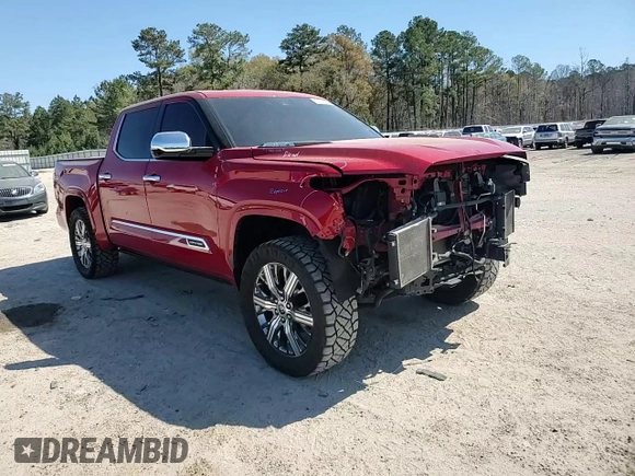 2022 Toyota Tundra Capstone Hybrid with VIN 5TFVC5DB1NX010962, listed as a Copart auction lot 50630705 with 37,566 mi miles and Salvage title. Bid and sale history available at DreamBid. Image 10.