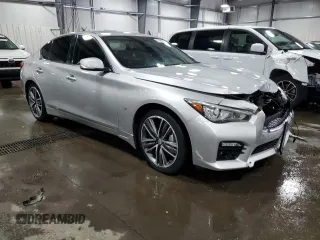 2015 Infiniti Q50 Premium with VIN JN1BV7AR7FM396562, listed as a Copart auction lot 52698765 with 103,824 mi miles and Salvage Title. Bid and sale history available at carsss.com. Image 4.