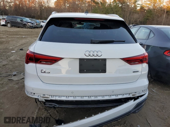 2020 Audi Q3 S line Premium with VIN WA1DECF35L1089210, listed as a Copart auction lot 71186432 with 25,695 mi miles. Bid and sale history available at carsss.com. Image 6.