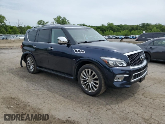 2016 Infiniti QX80 with VIN JN8AZ2NC7G9401032, listed as a Copart auction lot 58068015 with 159,842 mi miles and Salvage title. Bid and sale history available at DreamBid. Image 4.
