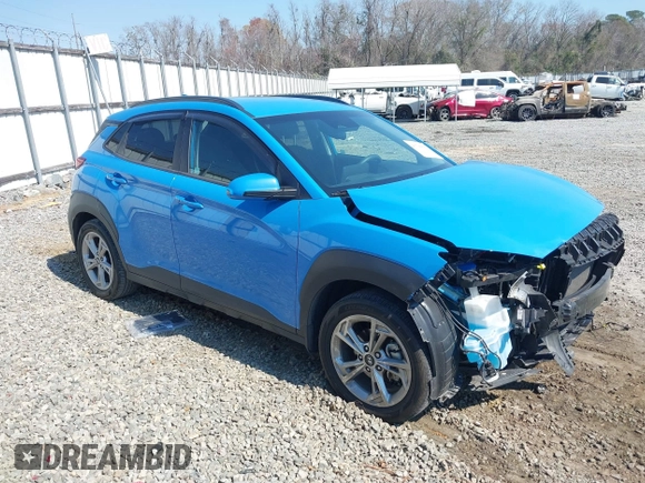 2022 Hyundai Kona SEL with VIN KM8K62AB0NU900007, listed as a IAAI auction lot 41700653 with 31,463 mi miles and . Bid and sale history available at carsss.com. Image 1.