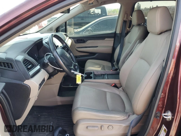 2019 Honda Odyssey EX-L with VIN 5FNRL6H79KB030170, listed as a Copart auction lot 50277315 with 65,528 mi miles and Salvage Title. Bid and sale history available at DreamBid. Image 7.