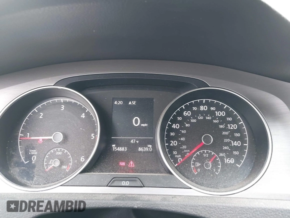 2015 Volkswagen Golf SEL z VIN 3VWRA7AU7FM062173, wystawiony jako IAAI lot #41878714 z przebiegiem 154 883 mil mil oraz . Historia ofert i sprzedaży dostępna na DreamBid. Obrazek 7.