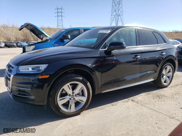 2018 Audi Q5 Premium with VIN WA1ANAFY2J2018573, listed as a Copart auction lot 48712155 with 71,056 mi miles and Salvage Title. Bid and sale history available at carsss.com. Image 1.