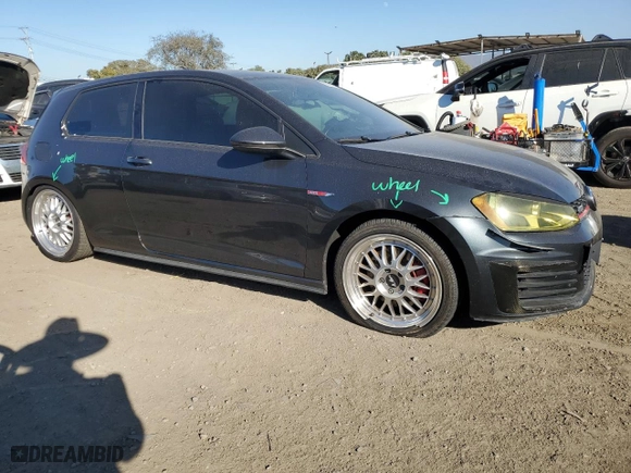 2015 Volkswagen Golf GTI S with VIN 3VWTT7AU6FM054873, listed as a Copart auction lot 88085185 with 47,160 mi miles and Salvage Title. Bid and sale history available at carsss.com. Image 4.