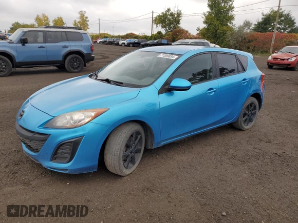 2011 Mazda 3 GX with VIN JM1BL1KF1B1458831, listed as a Copart auction lot 71309894 with 270,548 mi miles and Salvage Title. Bid and sale history available at carsss.com. Image 1.