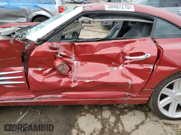 2004 Chrysler Crossfire z VIN 1C3AN69L54X005704, wystawiony jako Copart lot #58487215 z przebiegiem 120 423 mil mil oraz Czysty tytuł • Clean title. Historia ofert i sprzedaży dostępna na DreamBid. Obrazek 7.