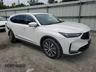 2025 Acura MDX Technology with VIN 5J8YD9H42SL002323, listed as a Copart auction lot 58793985 with 11,133 mi miles and Salvage title. Bid and sale history available at DreamBid. Image 4.
