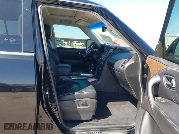 2015 Infiniti QX80 with VIN JN8AZ2NF5F9574668, listed as a IAAI auction lot 41777456 with 131,606 mi miles. Bid and sale history available at carsss.com. Image 5.