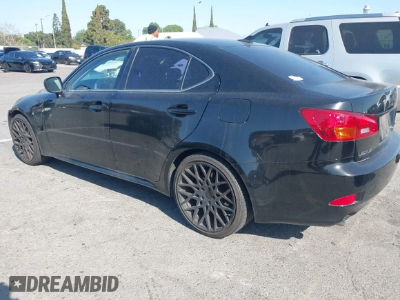 2007 Lexus IS with VIN JTHBK262572057489, listed as a IAAI auction lot 41996856 with 168,839 mi miles. Bid and sale history available at carsss.com. Image 3.