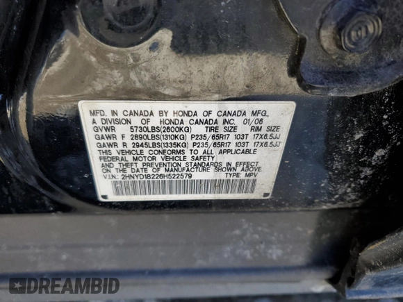 2006 Acura MDX with VIN 2HNYD18226H522579, listed as a Copart auction lot 43696105 with 217,953 mi miles and Clean Title. Bid and sale history available at carsss.com. Image 13.