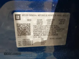 2020 Chevrolet Trax LT с VIN 3GNCJLSB5LL161632, выставлен на аукционе IAAI как лот 42282592 с пробегом 63 071 миль миль и . История ставок и продаж доступна на DreamBid. Изображение 9.