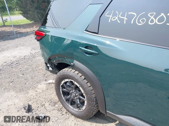 2025 Nissan Pathfinder Rock Creek with VIN 5N1DR3BD6SC239123, listed as a IAAI auction lot 42476803 with 637 mi miles and . Bid and sale history available at DreamBid. Image 6.