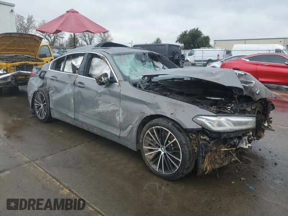 2021 BMW 5 Series 530e with VIN WBA13AG01MCF99695, listed as a Copart auction lot 44844945 with Not provided miles and Non repairable. Bid and sale history available at DreamBid. Image 4.