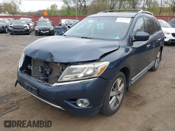 2014 Nissan Pathfinder SL with VIN 5N1AR2MM5EC703470, listed as a IAAI auction lot 42075929 with 124,920 mi miles. Bid and sale history available at carsss.com. Image 6.