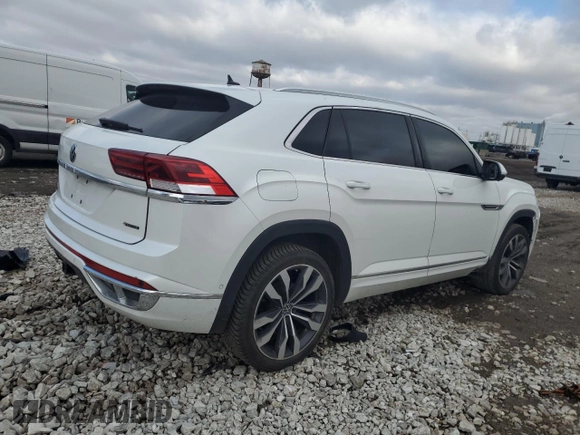 2023 Volkswagen Atlas SEL Premium R-Line with VIN 1V2FE2CAXPC200869, listed as a Copart auction lot 50109995 with 55,710 mi miles and Salvage title. Bid and sale history available at DreamBid. Image 3.