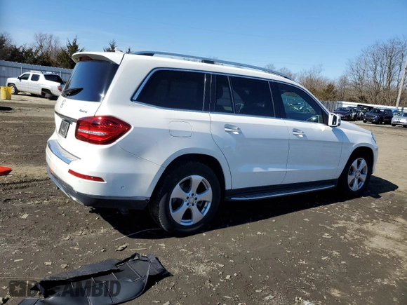 2017 Mercedes-Benz GLS 450 with VIN 4JGDF6EE6HA820771, listed as a Copart auction lot 45263644 with 81,927 mi miles and . Bid and sale history available at DreamBid. Image 3.
