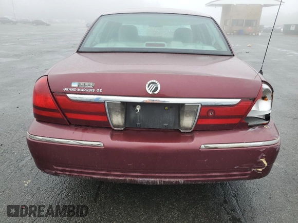 2005 Mercury Grand Marquis GS with VIN 2MEFM74W05X604628, listed as a Copart auction lot 51332335 with 165,224 mi miles and Salvage Title. Bid and sale history available at DreamBid. Image 6.