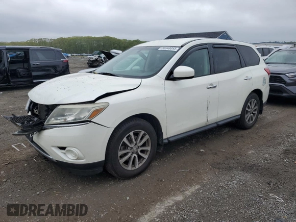 2015 Nissan Pathfinder Platinum with VIN 5N1AR2MM6FC640557, listed as a Copart auction lot 55948055 with 136,461 mi miles and Clean title. Bid and sale history available at DreamBid. Image 1.