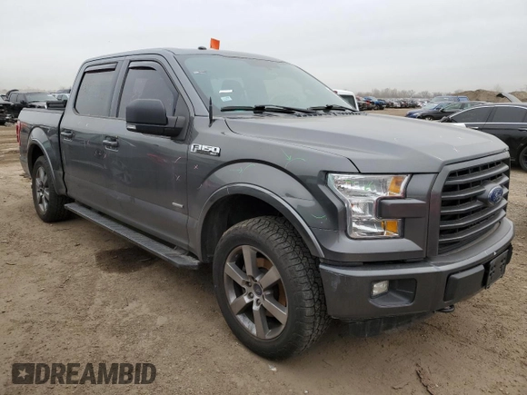 2017 Ford F-150 XL with VIN 1FTEW1EG8HFB09153, listed as a Copart auction lot 50978975 with 103,706 mi miles and Salvage Title. Bid and sale history available at carsss.com. Image 4.