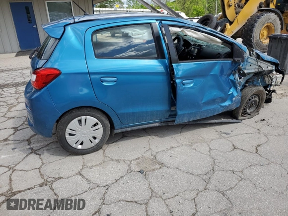2019 Mitsubishi Mirage ES z VIN ML32A3HJ6KH009992, wystawiony jako Copart lot #55394765 z przebiegiem 26 158 mil mil oraz Szkoda całkowita • Salvage title. Historia ofert i sprzedaży dostępna na DreamBid. Obrazek 3.