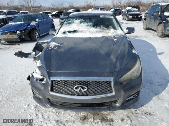 2015 Infiniti Q50 Premium with VIN JN1BV7AR9FM390097, listed as a Copart auction lot 43724005 with NaN miles and Salvage Title. Bid and sale history available at carsss.com. Image 5.