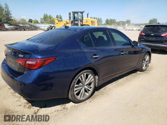 2023 Infiniti Q50 SENSORY with VIN JN1EV7CR5PM541206, listed as a Copart auction lot 69795404 with 5,305 mi miles and Clean Title. Bid and sale history available at carsss.com. Image 3.