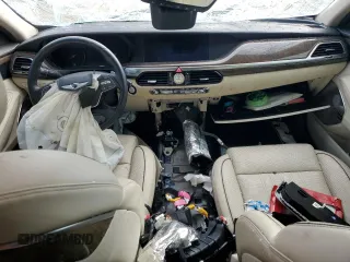2019 Genesis G90 3.3T Premium with VIN KMTF34JA2KU056535, listed as a Copart auction lot 88347195 with 0 mi miles and Salvage Title. Bid and sale history available at carsss.com. Image 8.