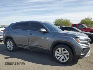2021 Volkswagen Atlas SE with VIN 1V2HE2CA6MC215129, listed as a Copart auction lot 75023114 with 34,861 mi miles and Salvage title. Bid and sale history available at DreamBid. Image 4.