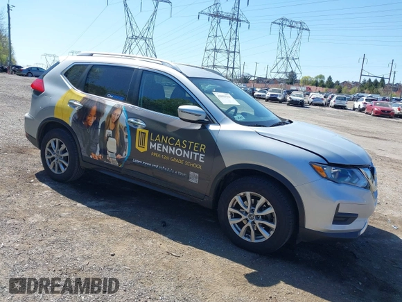 2017 Nissan Rogue SV with VIN KNMAT2MV4HP543271, listed as a IAAI auction lot 42059327 with 157,994 mi miles. Bid and sale history available at carsss.com. Image 1.