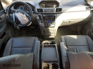 2015 Honda Odyssey Touring Elite with VIN 5FNRL5H92FB097968, listed as a Copart auction lot 46144215 with 0 mi miles and Salvage Title. Bid and sale history available at carsss.com. Image 8.