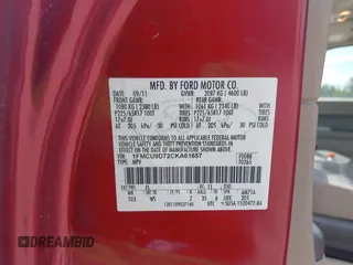 2012 Ford Escape XLT с VIN 1FMCU9D72CKA61657, выставлен на аукционе IAAI как лот 42361559 с пробегом 85 439 миль миль и . История ставок и продаж доступна на DreamBid. Изображение 9.