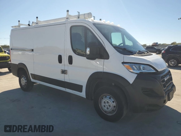 2023 Ram ProMaster Cargo with VIN 3C6LRVVG5PE527224, listed as a Copart auction lot 77179234 with 33,804 mi miles and Salvage Title. Bid and sale history available at DreamBid. Image 4.
