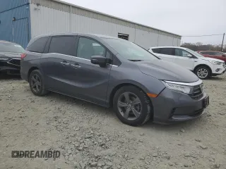 2021 Honda Odyssey EX z VIN 5FNRL6H5XMB011886, wystawiony jako Copart lot #52712135 z przebiegiem Nie podano mil oraz Szkody całkowita. Historia ofert i sprzedaży dostępna na DreamBid. Obrazek 4.