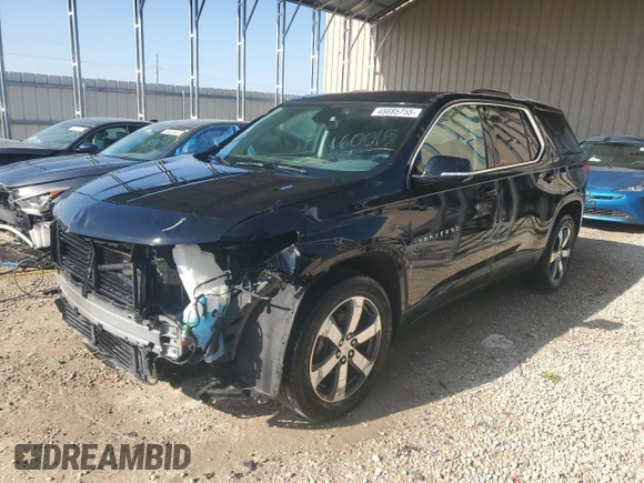 2018 Chevrolet Traverse LT Leather with VIN 1GNEVHKW7JJ160015, listed as a Copart auction lot 45685755 with 80,569 mi miles and Salvage Title. Bid and sale history available at carsss.com. Image 1.