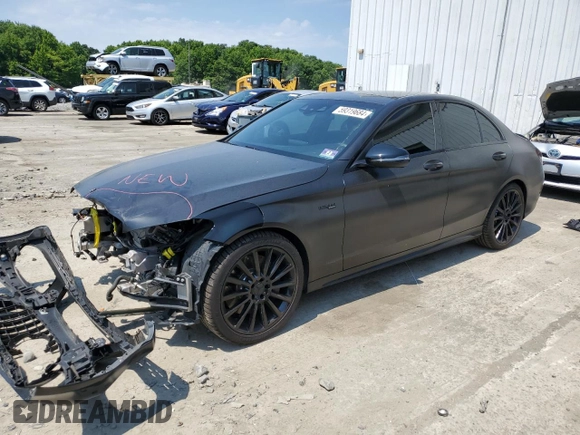 2017 Mercedes-Benz C 43 AMG with VIN 55SWF6EB7HU232029, listed as a Copart auction lot 59319684 with 86,479 mi miles and Salvage Title. Bid and sale history available at DreamBid. Image 1.