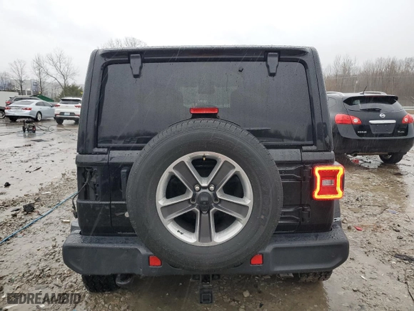 2019 Jeep Wrangler Unlimited Sahara with VIN 1C4HJXEG2KW621223, listed as a Copart auction lot 84233434 with 71,934 mi miles and Salvage Title. Bid and sale history available at carsss.com. Image 6.
