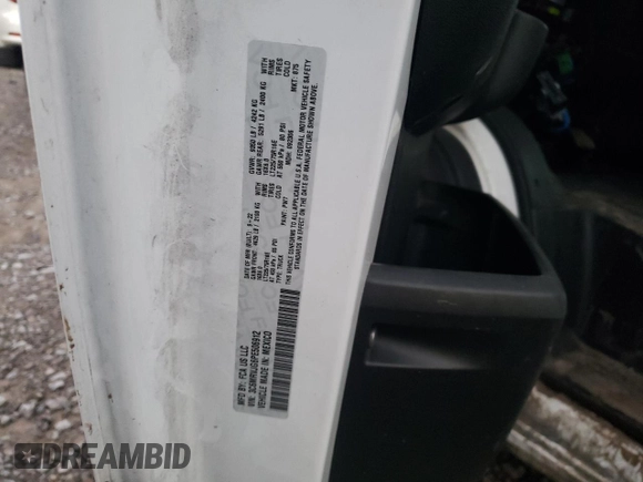 2023 Ram ProMaster Cargo with VIN 3C6MRVJG6PE506912, listed as a Copart auction lot 82334984 with Not Provided miles and Salvage Title. Bid and sale history available at DreamBid. Image 12.