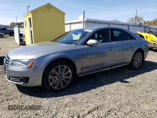 2013 Audi A8 3.0L with VIN WAUAGAFD8DN033639, listed as a Copart auction lot 50001435 with 192,919 mi miles and Salvage title. Bid and sale history available at DreamBid. Image 1.
