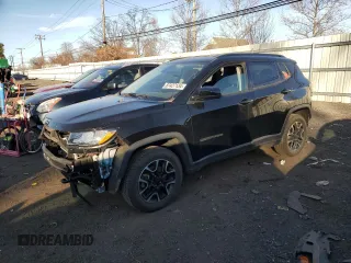 2020 Jeep Compass Sport with VIN 3C4NJDAB4LT174381, listed as a Copart auction lot 87427134 with 33,787 mi miles and Salvage Title. Bid and sale history available at carsss.com. Image 1.