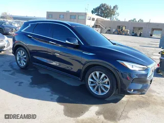 2021 Infiniti QX50 LUXE with VIN 3PCAJ5BB1MF119650, listed as a IAAI auction lot 41856455 with 64,674 mi miles. Bid and sale history available at carsss.com. Image 1.